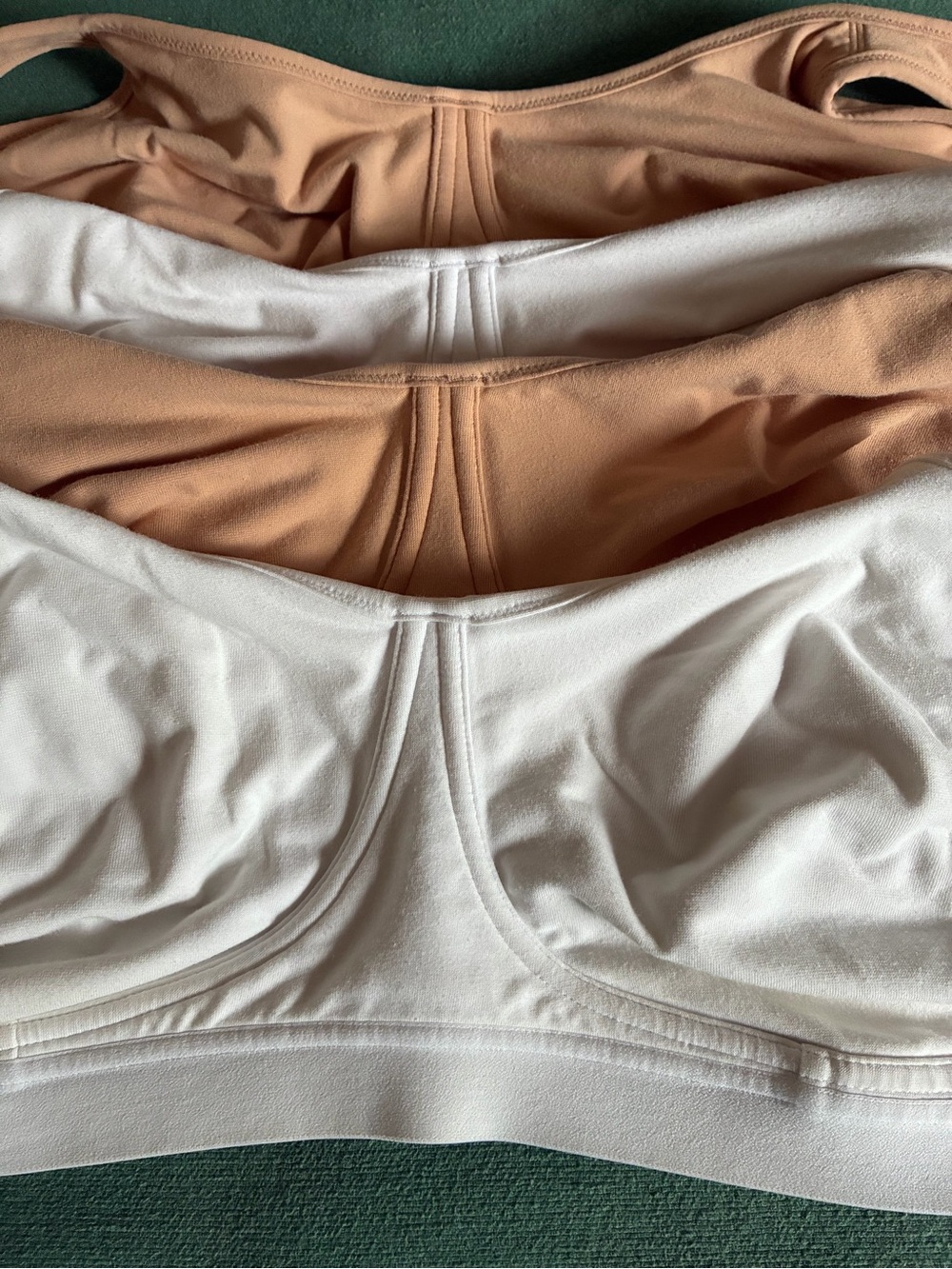 Jockey bras unlined cotton no-wire Forever Fit full coverage white tan lot of 4 - Picture 9 of 12
